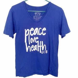 Peace Love World V-Neck Graphic Tee Women’s XS